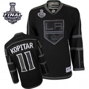 Men's Reebok Los Angeles Kings 11 Anze Kopitar Black Ice 2014 Stanley Cup Jersey - Authentic Men's Reebok Los Angeles Kings 11 Anze Kopitar Black Ice 2014 Stanley Cup Jersey - Authentic