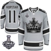 Men's Reebok Los Angeles Kings 11 Anze Kopitar Grey 2014 Stadium Series 2014 Stanley Cup Jersey - Authentic