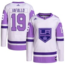 Men's Adidas Los Angeles Kings Alex Iafallo White/Purple Hockey Fights Cancer Primegreen Jersey - Authentic