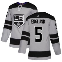 Men's Adidas Los Angeles Kings Andreas Englund Gray Alternate Jersey - Authentic
