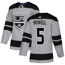 Men's Adidas Los Angeles Kings Harry Howell Gray Alternate Jersey - Authentic