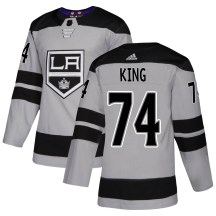 Men's Adidas Los Angeles Kings Dwight King Gray Alternate Jersey - Authentic