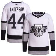 Youth Adidas Los Angeles Kings Mikey Anderson White 2021/22 Alternate Primegreen Pro Player Jersey - Authentic
