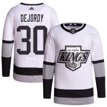 Youth Adidas Los Angeles Kings Denis Dejordy White 2021/22 Alternate Primegreen Pro Player Jersey - Authentic