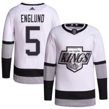 Youth Adidas Los Angeles Kings Andreas Englund White 2021/22 Alternate Primegreen Pro Player Jersey - Authentic