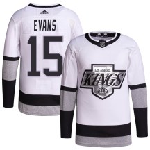 Youth Adidas Los Angeles Kings Daryl Evans White 2021/22 Alternate Primegreen Pro Player Jersey - Authentic