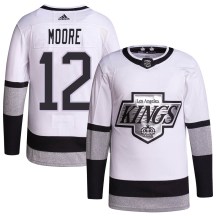 Youth Adidas Los Angeles Kings Trevor Moore White 2021/22 Alternate Primegreen Pro Player Jersey - Authentic