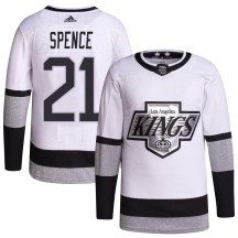 Youth Adidas Los Angeles Kings Jordan Spence White 2021/22 Alternate Primegreen Pro Player Jersey - Authentic