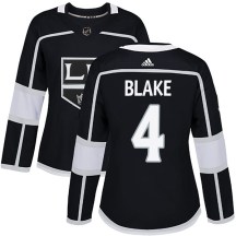 Women's Adidas Los Angeles Kings Rob Blake Black Home Jersey - Authentic