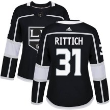 Women's Adidas Los Angeles Kings David Rittich Black Home Jersey - Authentic