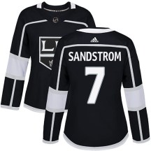 Women's Adidas Los Angeles Kings Tomas Sandstrom Black Home Jersey - Authentic