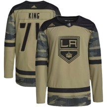 Youth Adidas Los Angeles Kings Dwight King Camo Military Appreciation Practice Jersey - Authentic