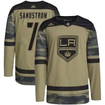 Youth Adidas Los Angeles Kings Tomas Sandstrom Camo Military Appreciation Practice Jersey - Authentic