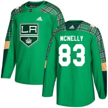 Men's Adidas Los Angeles Kings Cade Mcnelly Green St. Patrick's Day Practice Jersey - Authentic