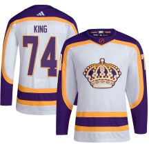 Men's Adidas Los Angeles Kings Dwight King White Reverse Retro 2.0 Jersey - Authentic