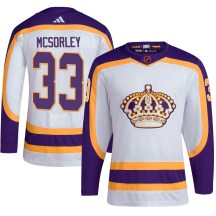 Men's Adidas Los Angeles Kings Marty Mcsorley White Reverse Retro 2.0 Jersey - Authentic