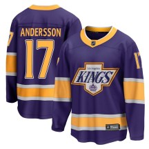 Men's Fanatics Branded Los Angeles Kings Lias Andersson Purple 2020/21 Special Edition Jersey - Breakaway