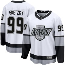 Youth Fanatics Branded Los Angeles Kings Wayne Gretzky White Breakaway Alternate Jersey - Premier