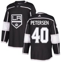 Youth Adidas Los Angeles Kings Cal Petersen Black Home Jersey - Authentic