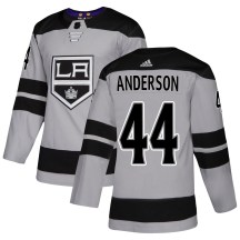 Youth Adidas Los Angeles Kings Mikey Anderson Gray Alternate Jersey - Authentic