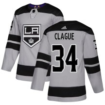 Youth Adidas Los Angeles Kings Kale Clague Gray Alternate Jersey - Authentic