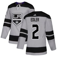 Youth Adidas Los Angeles Kings Alexander Edler Gray Alternate Jersey - Authentic
