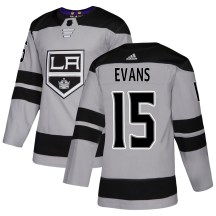Youth Adidas Los Angeles Kings Daryl Evans Gray Alternate Jersey - Authentic