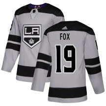 Youth Adidas Los Angeles Kings Jim Fox Gray Alternate Jersey - Authentic