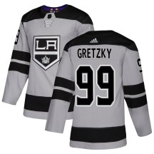 Youth Adidas Los Angeles Kings Wayne Gretzky Gray Alternate Jersey - Authentic