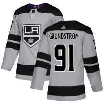 Youth Adidas Los Angeles Kings Carl Grundstrom Gray Alternate Jersey - Authentic
