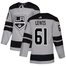 Youth Adidas Los Angeles Kings Trevor Lewis Gray Alternate Jersey - Authentic