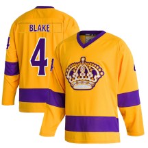 Youth Adidas Los Angeles Kings Rob Blake Gold Classics Jersey - Authentic
