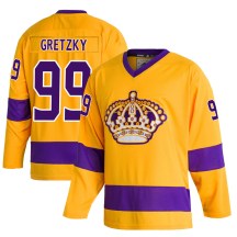 Youth Adidas Los Angeles Kings Wayne Gretzky Gold Classics Jersey - Authentic