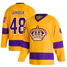 Youth Adidas Los Angeles Kings Brendan Lemieux Gold Classics Jersey - Authentic