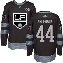 Men's Los Angeles Kings Mikey Anderson Black 1917-2017 100th Anniversary Jersey - Authentic