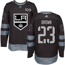 Men's Los Angeles Kings Dustin Brown Black 1917-2017 100th Anniversary Jersey - Authentic