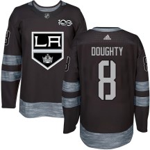 Men's Los Angeles Kings Drew Doughty Black 1917-2017 100th Anniversary Jersey - Authentic
