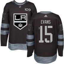 Men's Los Angeles Kings Daryl Evans Black 1917-2017 100th Anniversary Jersey - Authentic