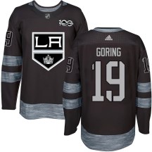 Men's Los Angeles Kings Butch Goring Black 1917-2017 100th Anniversary Jersey - Authentic