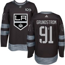 Men's Los Angeles Kings Carl Grundstrom Black 1917-2017 100th Anniversary Jersey - Authentic