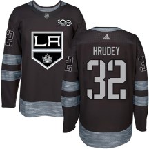 Men's Los Angeles Kings Kelly Hrudey Black 1917-2017 100th Anniversary Jersey - Authentic