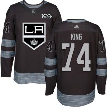 Men's Los Angeles Kings Dwight King Black 1917-2017 100th Anniversary Jersey - Authentic
