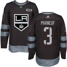 Men's Los Angeles Kings Dion Phaneuf Black 1917-2017 100th Anniversary Jersey - Authentic