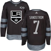 Men's Los Angeles Kings Tomas Sandstrom Black 1917-2017 100th Anniversary Jersey - Authentic
