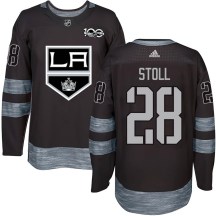 Men's Los Angeles Kings Jarret Stoll Black 1917-2017 100th Anniversary Jersey - Authentic