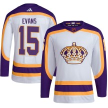 Youth Adidas Los Angeles Kings Daryl Evans White Reverse Retro 2.0 Jersey - Authentic