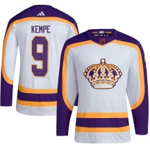 Youth Adidas Los Angeles Kings Adrian Kempe White Reverse Retro 2.0 Jersey - Authentic
