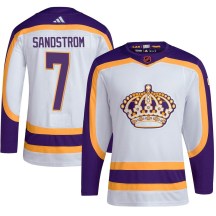 Youth Adidas Los Angeles Kings Tomas Sandstrom White Reverse Retro 2.0 Jersey - Authentic