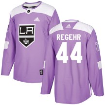Men's Adidas Los Angeles Kings Robyn Regehr Purple Fights Cancer Practice Jersey - Authentic