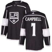 Men's Adidas Los Angeles Kings Jack Campbell Black Home Jersey - Authentic
